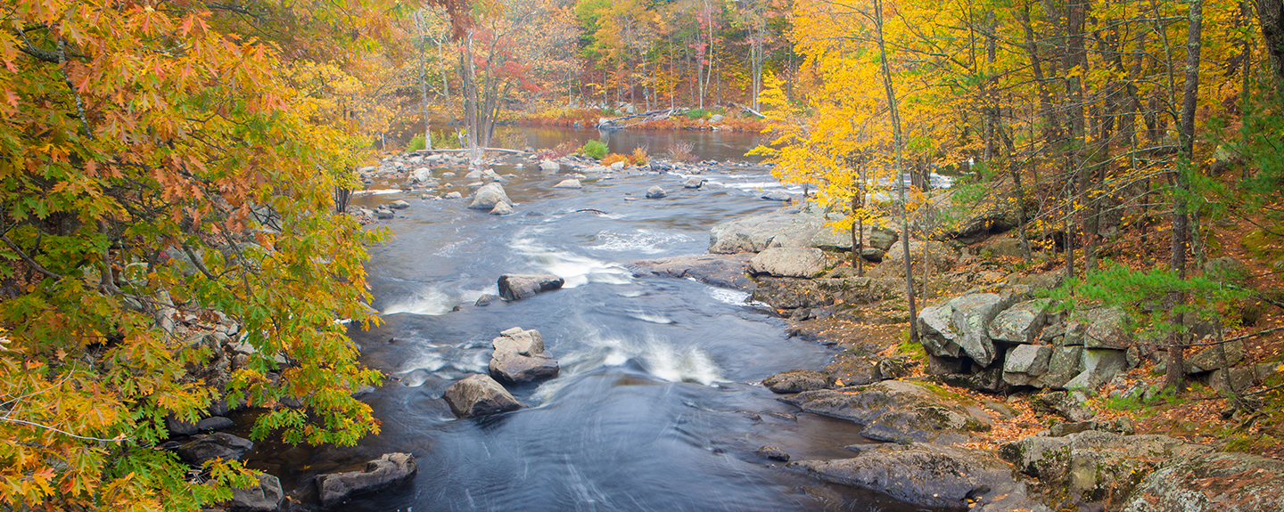 Lamprey River in the fall, photo by Jerry Monkman